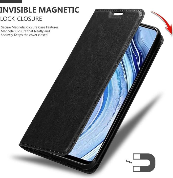 Actual product image Cadorabo Book Invisible Magnet Cover (Xiaomi Redmi Note 9, Xiaomi Redmi Note 9S)