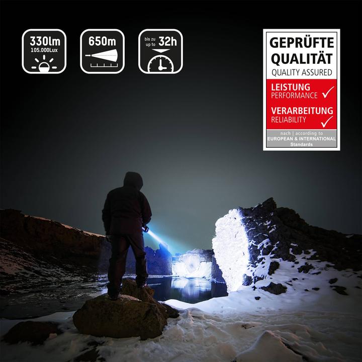 Image du produit Ansmann Lampe à main à piles noire (27.50 cm, 330 lm)