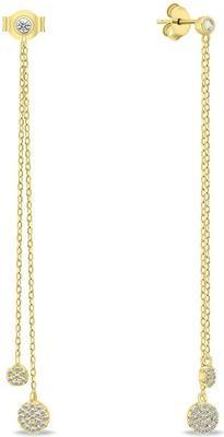 Brilio Argento - Orecchini originali placcati oro con zirconi EA629Y