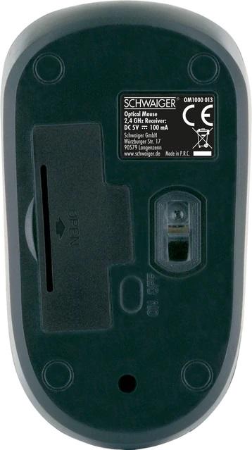 Actual product image Schwaiger Optical wireless mouse 1200 dpi, incl. receiver (Wireless)