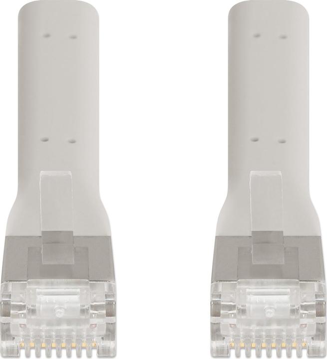 Actual product image Intellinet Cat6a F/FTP FlexiBoot Slim network patch cable, 0.3 m, grey (CAT6a, 0.30 m)