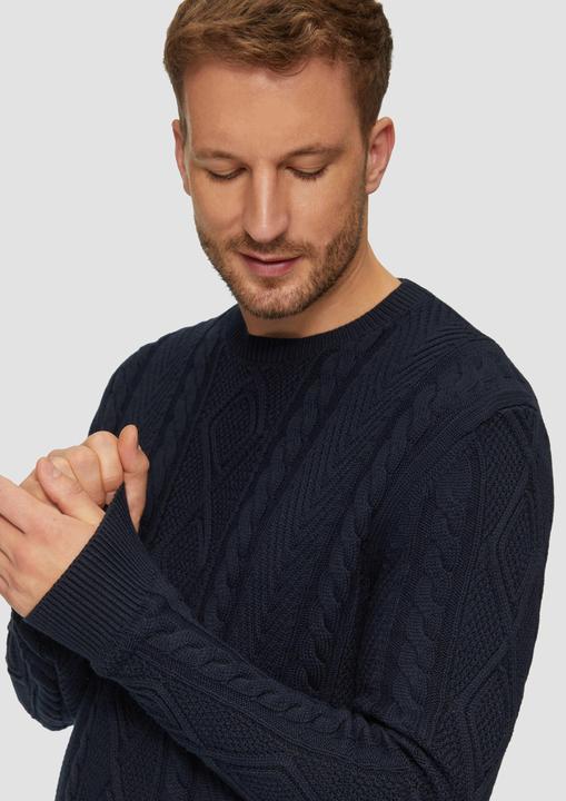 Produktbild S.Oliver Strickpullover Strickpullover mit Zopfmuster (XL)
