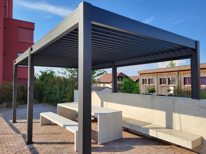 Produktbild Weide Pergola Deluxe Plus 4x6m mit Lamellendach Anthrazit (400 cm, 600 cm)