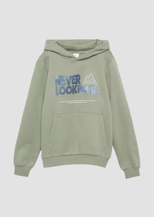 Produktbild s.Oliver Sweatshirt Wärmendes Kapuzen-Sweatshirt mit Frontprint (146, 152)