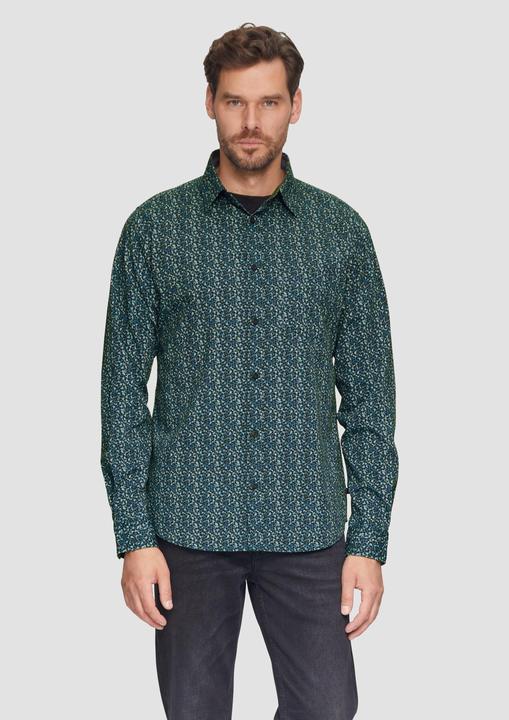 Actual product image S.Oliver Hemd Slim Fit: Gemustertes Hemd mit Kentkragen (3XL)