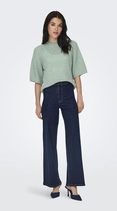 Actual product image JdY Knit fit Round neck Ribbed cuffs Drop shoulder Pullover Knitted jumper (S)