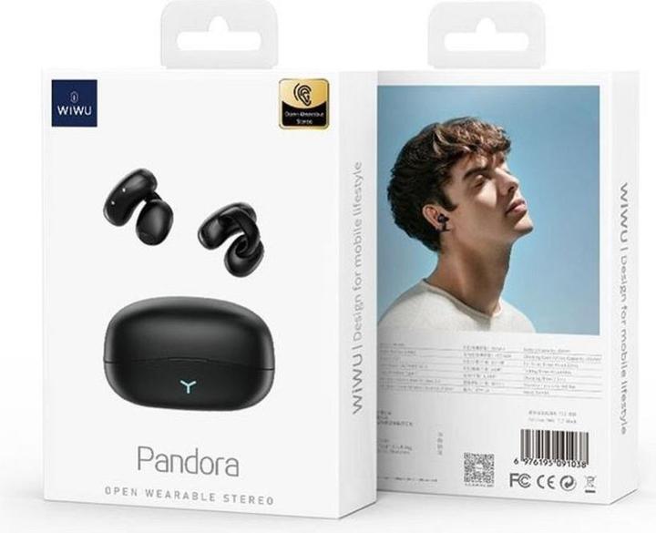 Produktbild Wiwu Kabelloses Ladegerät - Open Wearable Stereo (OWS) Kopfhörer Pandora T17- schwarz (12 h, Kabellos)