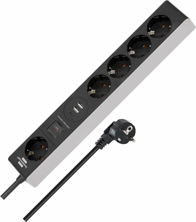 Produktbild Brennenstuhl Steckdosenleiste 5f m. PD, SDL PD 05, 2xUSB,1xUSB C (5 x, CEE 7/3, USB, CEE 7/16, CEE 7/4, 1.50 m)