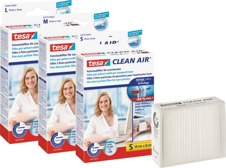 Produktbild tesa CLEAN AIR Feinstaubfilter S für Laserdrucker