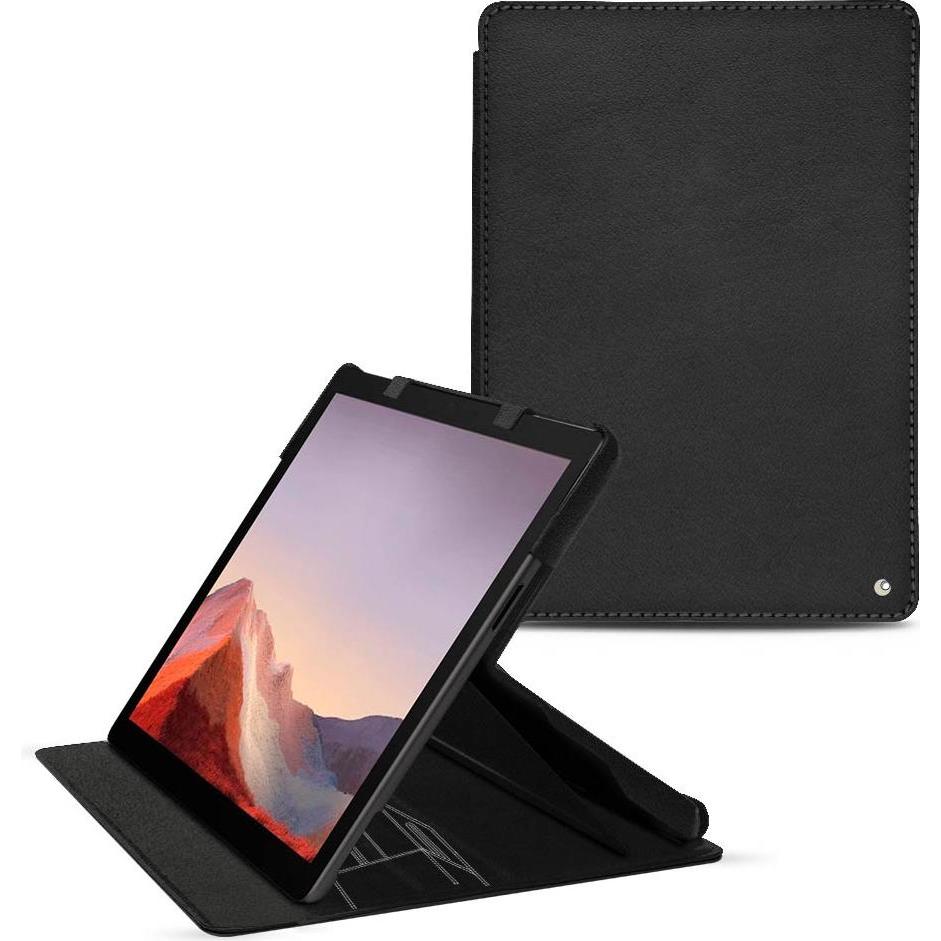 Thumbnail - Noreve Lederschutzhülle vertikal (Microsoft Surface Pro 8), Tablet Hülle, Schwarz