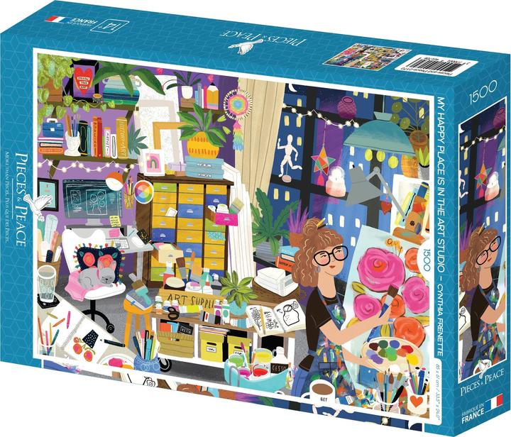 Actual product image Pieces & Peace Puzzle 1500 pieces My Happy Place is in the Art Studio (1500 pieces)