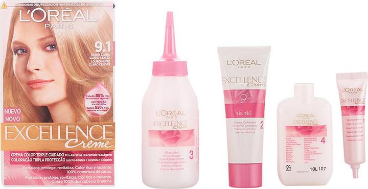 Actual product image L'Oréal Paris EXCELLENCE cream ink #9.1 rubio claro claro ceniza (#9,1 rubio claro claro ceniza)