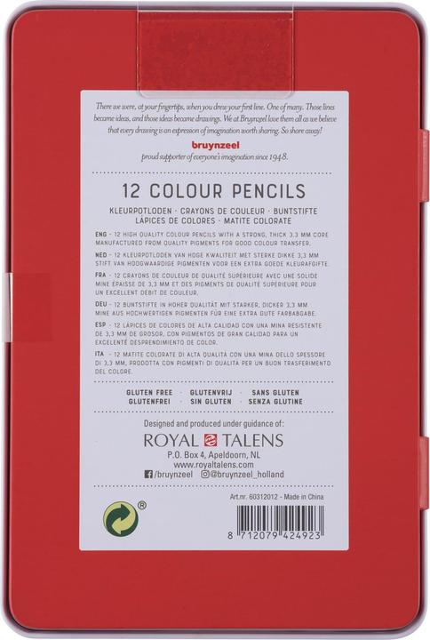 Produktbild Bruynzeel Farbstifte Expression Colour Metalletui, 12 Stück (Mehrfarbig, 12 x)
