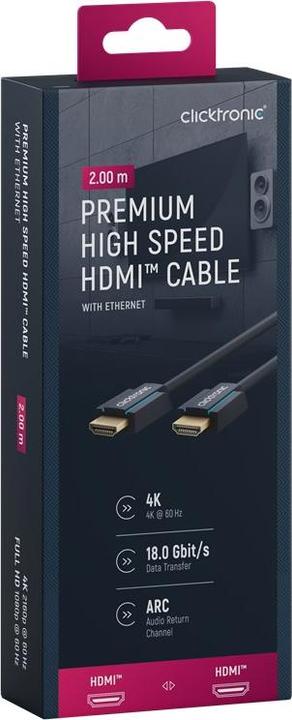 Image du produit Goobay HDMI (type A) - HDMI (type A) (2 m, HDMI, 2.0)