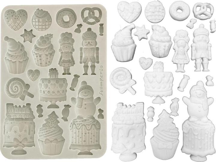 Actual product image Stamperia Silikonform A5 "Candy Christmas -Cakes"