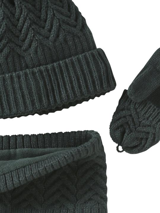 Actual product image Vertbaudet Jungen-Set: Mütze, Rundschal & Handschuhe (98, 86)