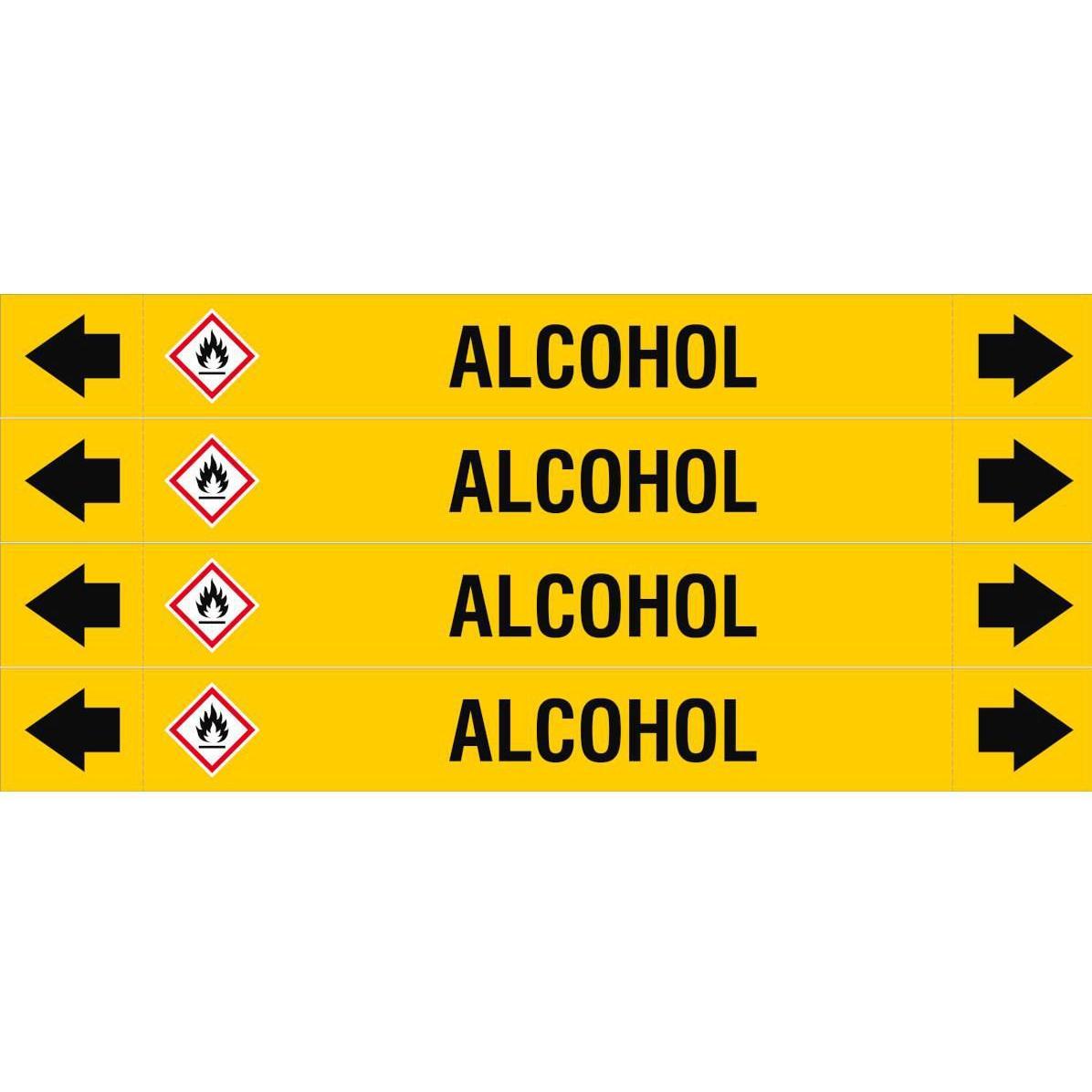 Brady, Etiketten, ASME - Rohrmarkierer - Alcohol