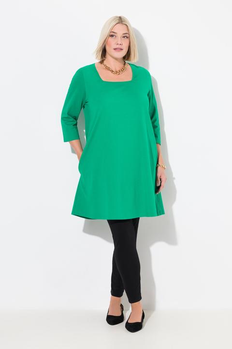Produktbild Ulla Popken Longshirt, A-Linie, Carré-Ausschnitt, 3/4-Arm (56)