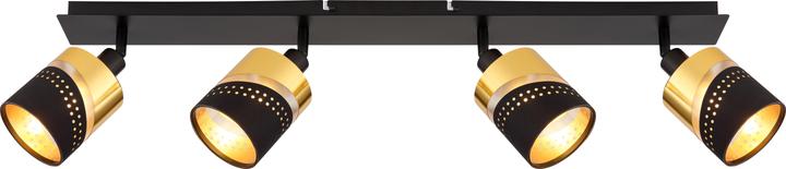 Globo Strahler Metall Schwarz Matt, 4xe14