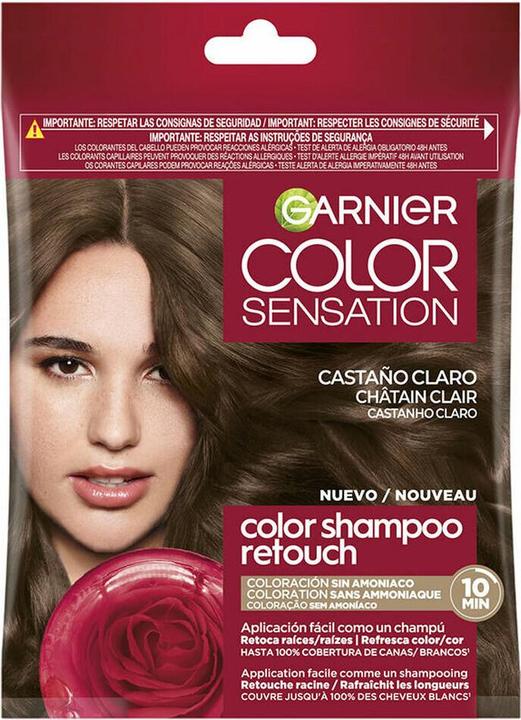 Immagine prodotto Garnier Color Shampoo Retouch Colore Semi-Permanente per Capelli Castano Chiaro (Shampoo liquido)