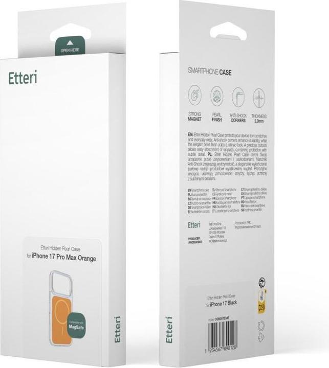 Image du produit Etteri Hidden Pearl case for iPhone 14 6,1" orange (Apple iPhone 14)