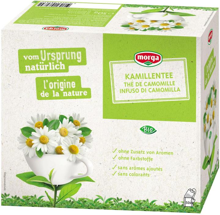 Morga Bustina di tè Camomilla organica 50 pezzi (140 g)
