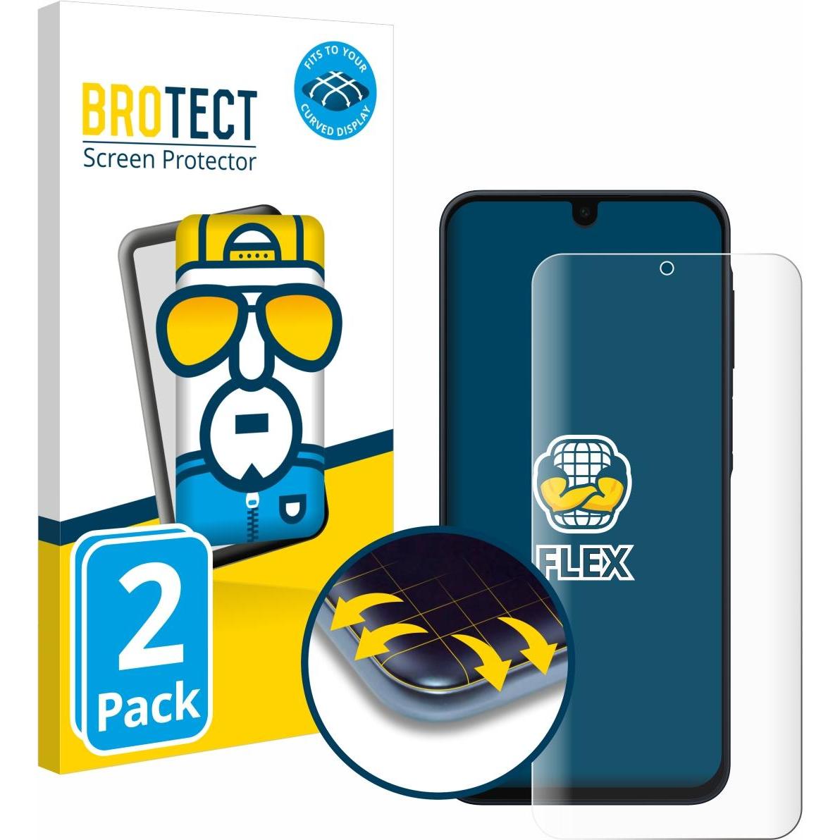 BROTECT Fullscreen Schutzfolie Displayschutz Folie Klar Transparent (2 Stück, Samsung Galaxy A16), Smartphone Schutzfoli...