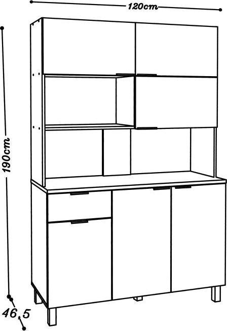 Image du produit Vente-unique Trattoria (120 x 46.50 x 190 cm)