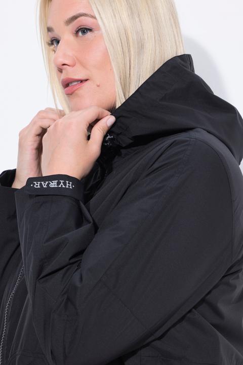 Produktbild Ulla Popken Regenmantel, wasserdicht, A-Linie, Seiten-Zipper, Kapuze (42, 44)