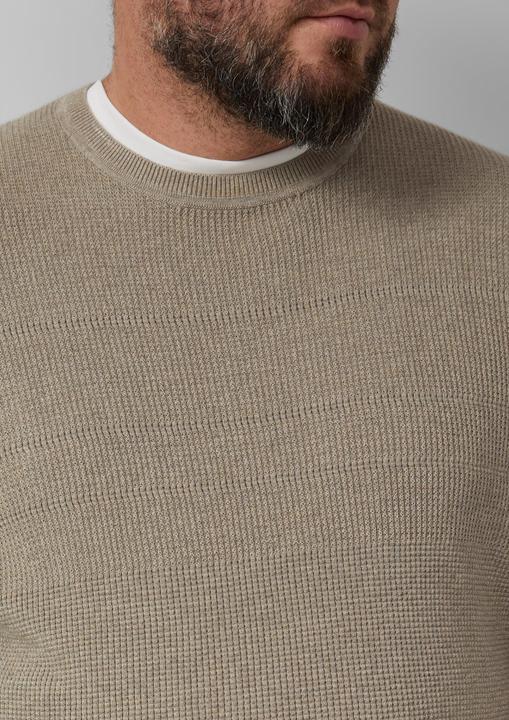 Produktbild s.Oliver Strickpullover Strukturmix-Pullover aus reiner Baumwolle (5XL)