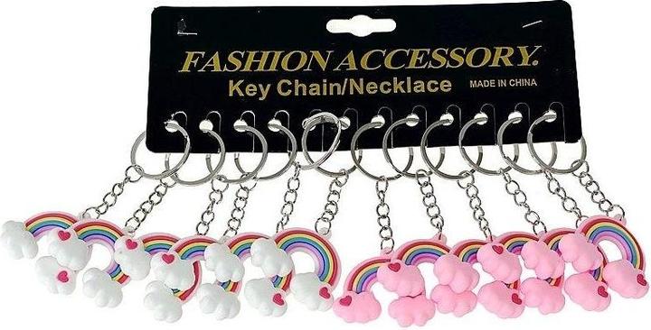 Actual product image Adar Regenbogen-Schlüsselanhänger aus Silikon (12 Stück)