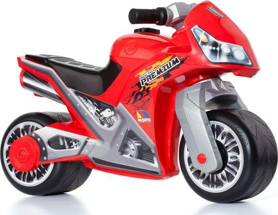Molto The balance motorbike is red