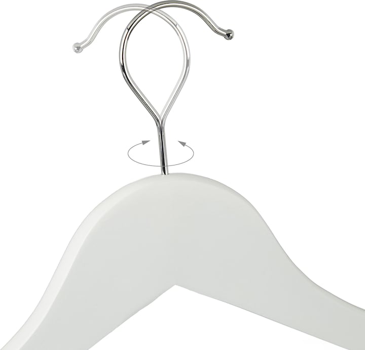 Actual product image Relaxdays Coat Hangers with Trouser Rail Set of 20 (20 x)