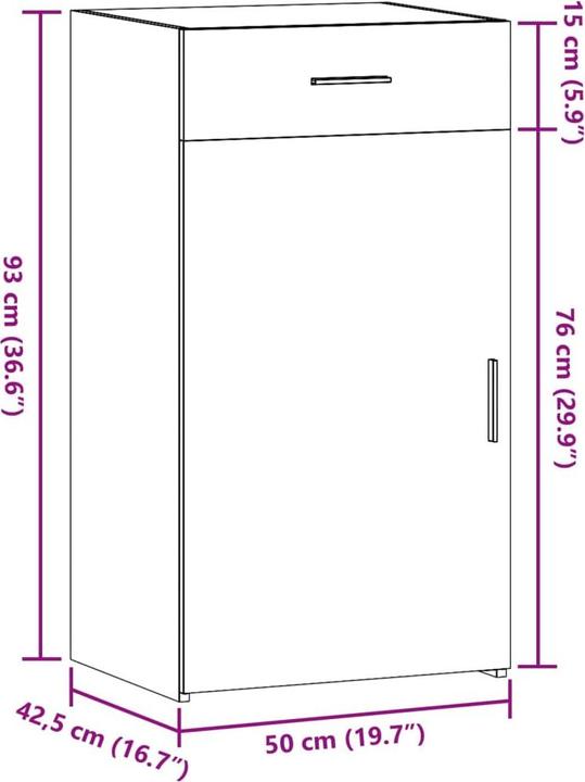 Actual product image vidaXL Sideboard (50 x 42.50 x 93 cm)