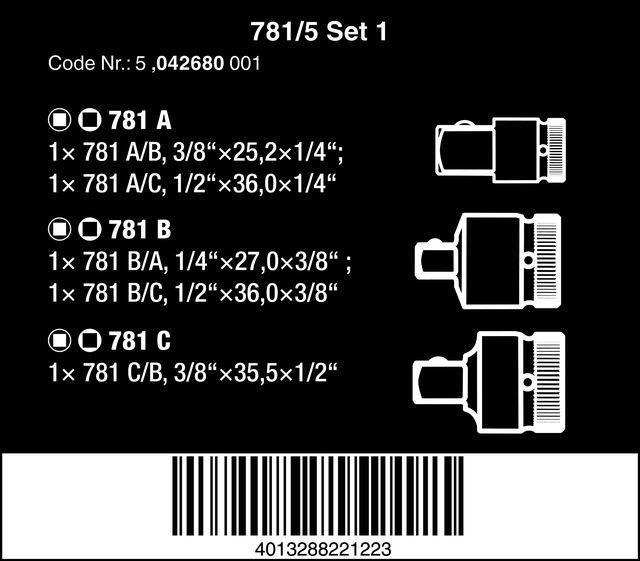 Actual product image Wera 781/5 Set 1