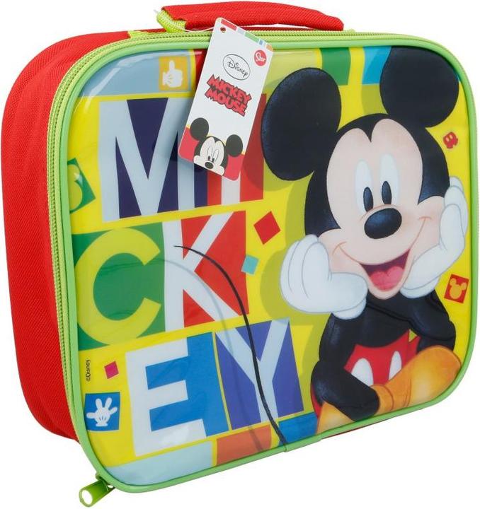 Actual product image Mickey Mouse Youth Unisex Rectangular Insulated Bag Mickey Watercolours Lunch Bag