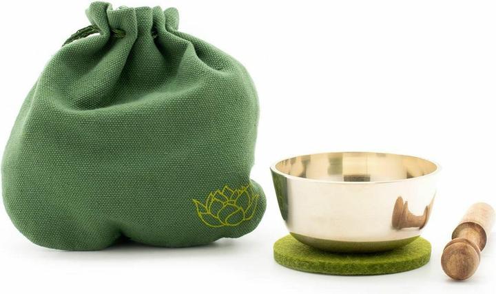 Klangschalen-Center Set di ciotole per il canto in borsa verde.5202