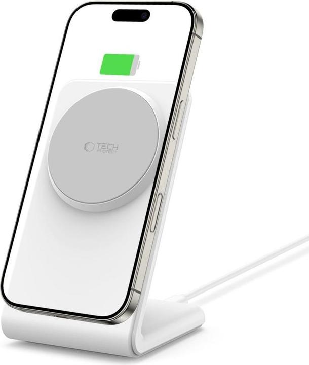 Actual product image Tech-Protect QI15W-A38 MagSafe Wireless Charger - White (15 W)