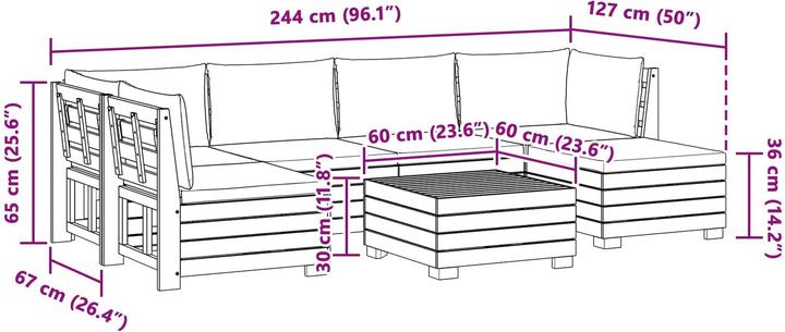 Produktbild vidaXL Outdoor-Sofa