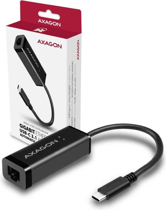 Actual product image Axagon ADE-SRC Gigabit Ethernet 10/100/1000 Adapter - USB 3.1 Type C (USB-C, RJ45 (1x))