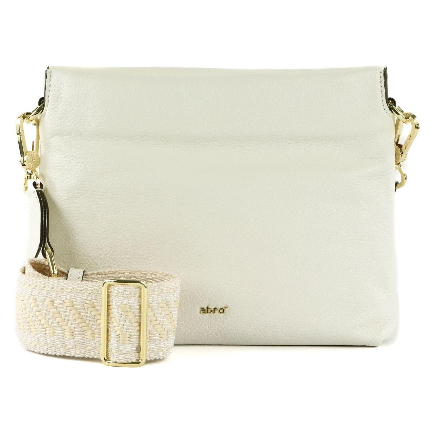Abro, Damen, Handtasche, Leather Dalia Crossbody Bag Cita Big, Weiss