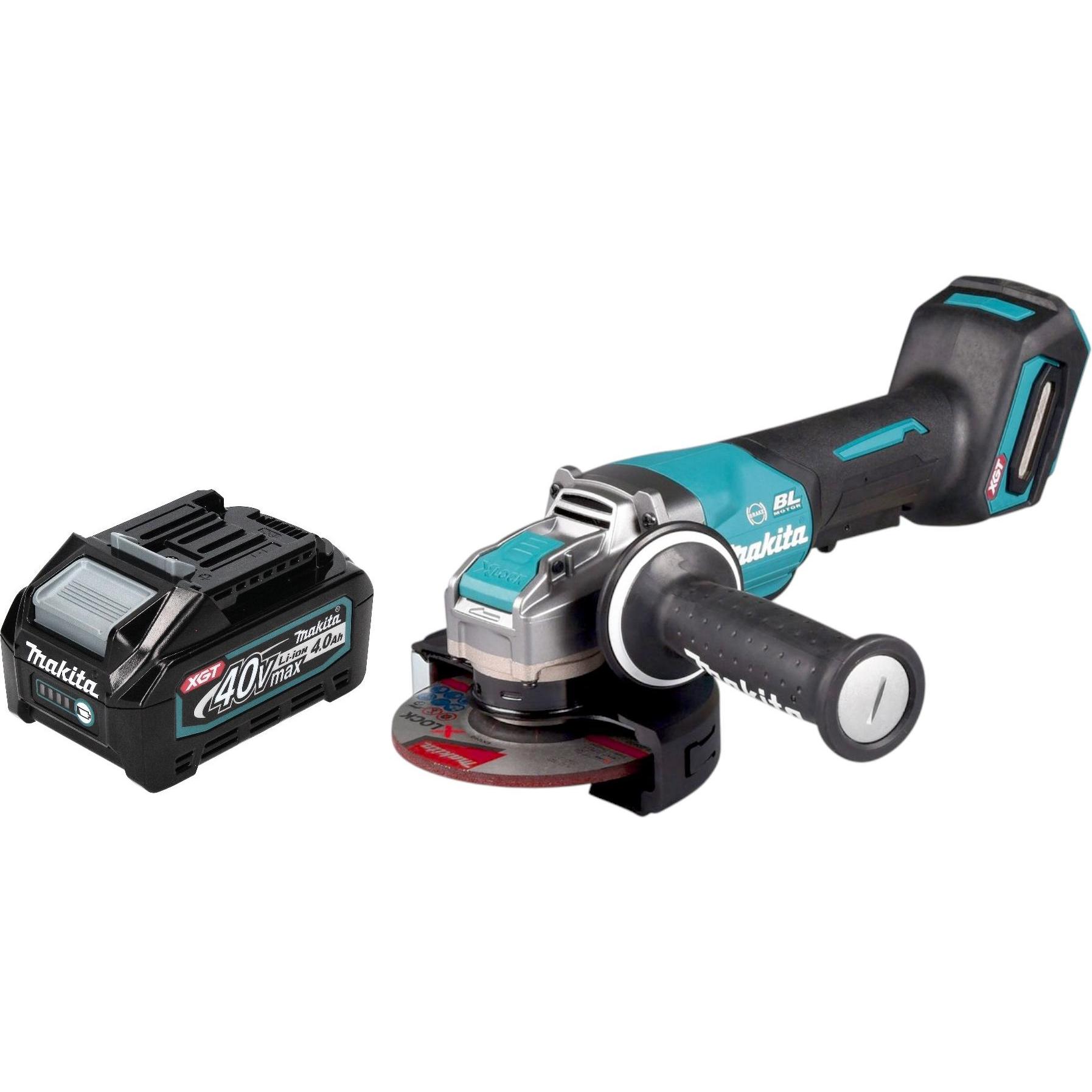 Makita, Winkelschleifer, GA 047 GM1 Akku Winkelschleifer 40 V max. 125 mm X-LOCK Brushless + 1x Akku 4,0 Ah - ohne (125 ...