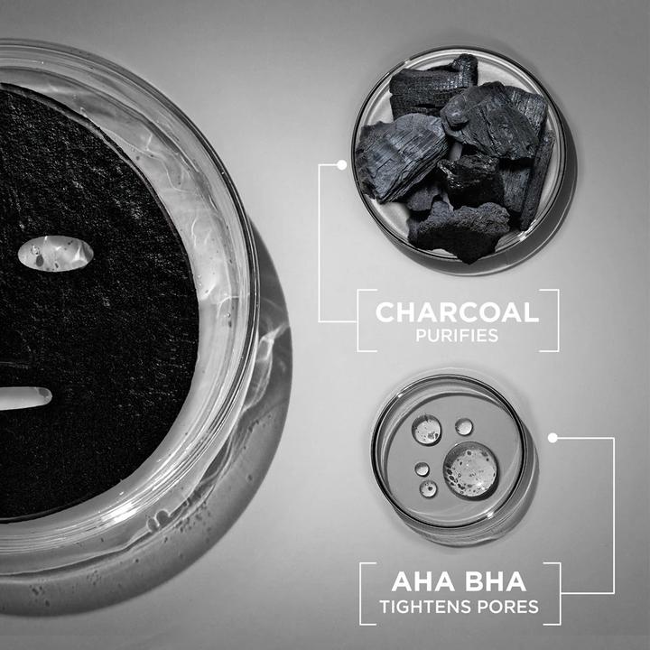 Actual product image Garnier ack Textile Mask With Seaweed Extract Pure Charcoal Skin Natura L S (Black Tissue Mask) 28