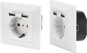 Actual product image Digitus Socket with 2 USB ports