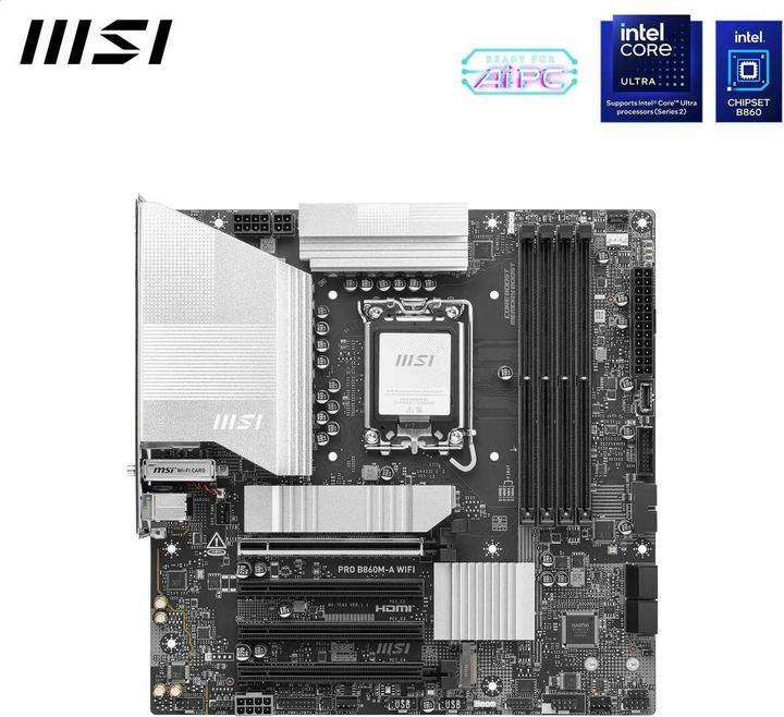 Productafbeelding MSI PRO B860M-A WIFI (LGA 1851, Intel B860, mATX)