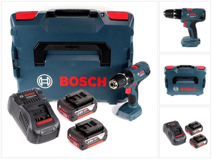 Image du produit Bosch Professional GSB 18V-21 Perceuse-visseuse à percussion sans fil 18V 55Nm + 2x Batteries 5,0Ah
