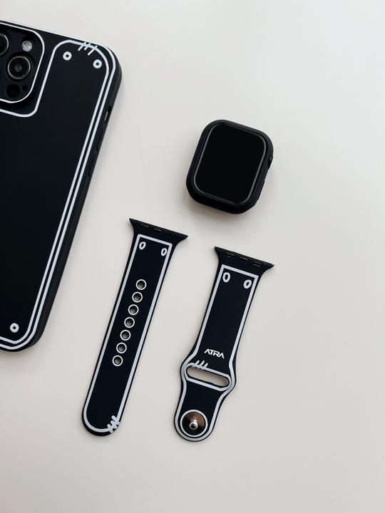 Actual product image Atra Apple Watch Strap Outline (45 mm, 44 mm, 42 mm, Silicone)