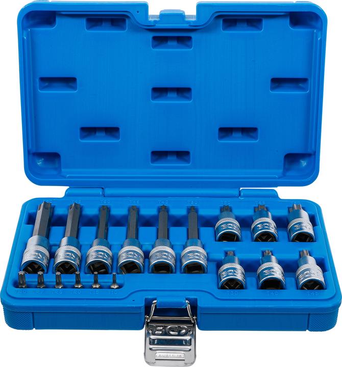 Produktbild BGS Bit-Einsatz-Satz 6,3 mm (1/4") / 12,5 mm (1/2") T-Profil (für Torx) 18-tlg.