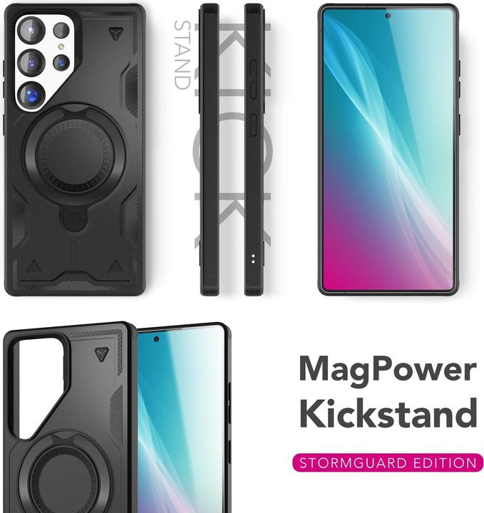 Image du produit Nalia Stormguard - Stossfeste Armor Ring Hülle für MagSafe - Military Kickstand Hardcase (Samsung Galaxy S25 Ultra)