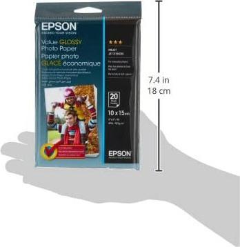 Actual product image Epson Value Glossy Photo Paper 10 x 15 cm (183 g/m², 10 x 15 cm, 20 x)